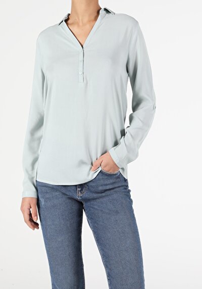 Image de Chemise À Manches Longues Vert Regular Fit Femme