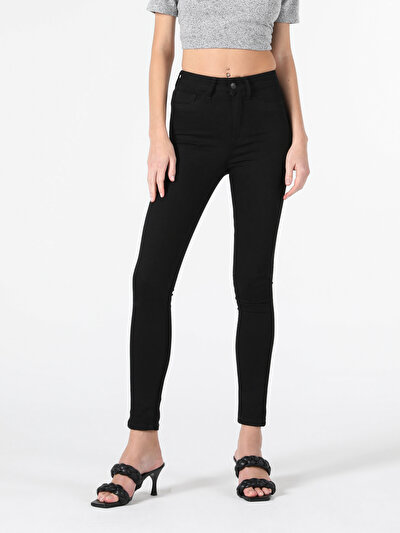 Image de Pantalon Noir Skinny  Leg  En  Super Slim Fit Femme