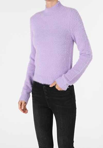 Afficher les détails de Pull Violet Slim Fit   Femme