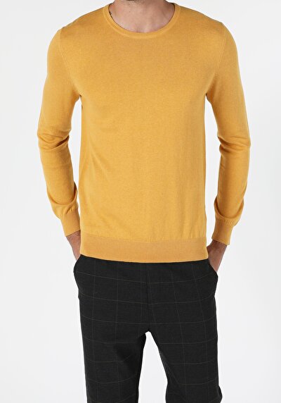 Afficher les détails de Pull Jaune Regular Fit   Homme