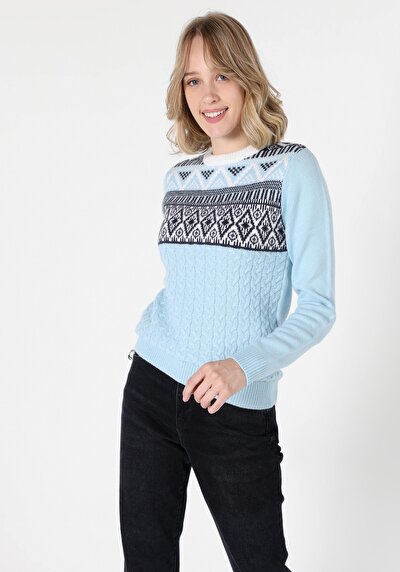Image de Pull Bleu Regular Fit   Femme