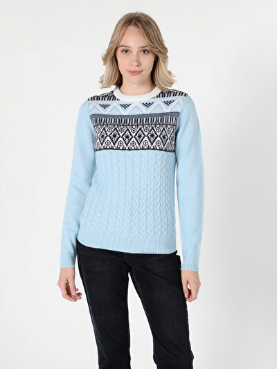 Image de Pull Bleu Regular Fit   Femme