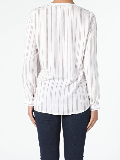 Image de Chemise À Manches Longues Blanc Regular Fit   Femme