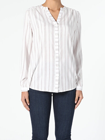 Image de Chemise À Manches Longues Blanc Regular Fit   Femme