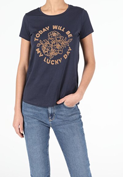 Image de T-shirt À Manches Courtes Marine Regular Fit  Femme