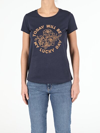 Image de T-shirt À Manches Courtes Marine Regular Fit  Femme