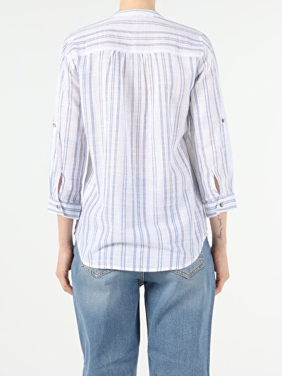 Image de Chemise À Manches Longues Bleu Regular Fit   Femme