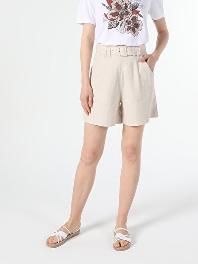 Image de Short Beige Regular Fit Femme