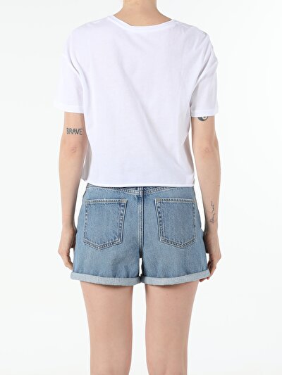 Image de T-shirt À Manches Courtes Blanc Regular Fit Femme