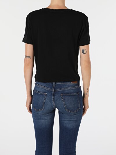 Image de T-shirt À Manches Courtes Noir Regular Fit  Femme