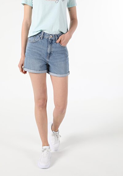 Image de Short Bleu Regular Fit Femme