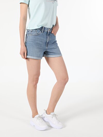 Image de Short Bleu Regular Fit Femme