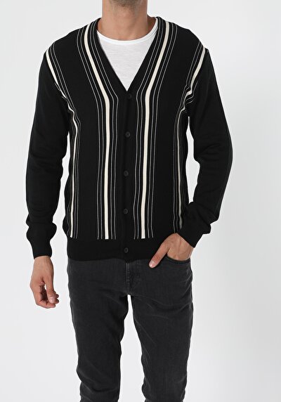 Image de Cardigan Tricot Noir Regular Fit Homme