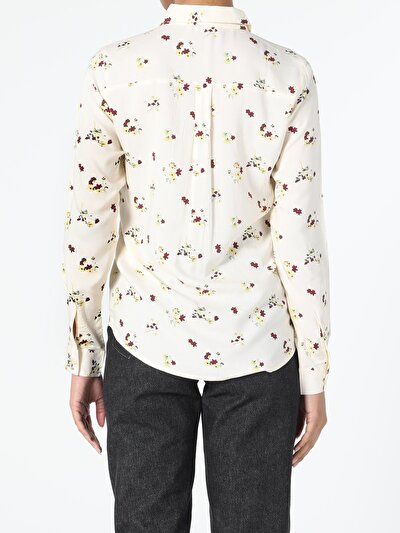 Image de Chemise À Manches Longues Blanc Slim Fit   Femme
