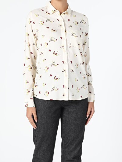 Image de Chemise À Manches Longues Blanc Slim Fit   Femme