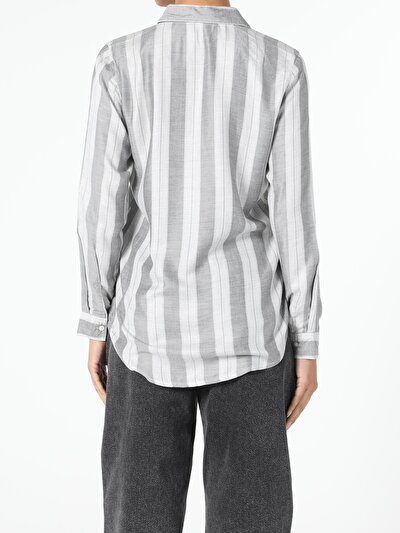 Image de Chemise À Manches Longues Gris Regular Fit   Femme