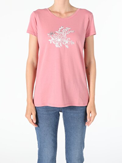 Image de T-shirt À Manches Courtes Rose Regular Fit  Femme