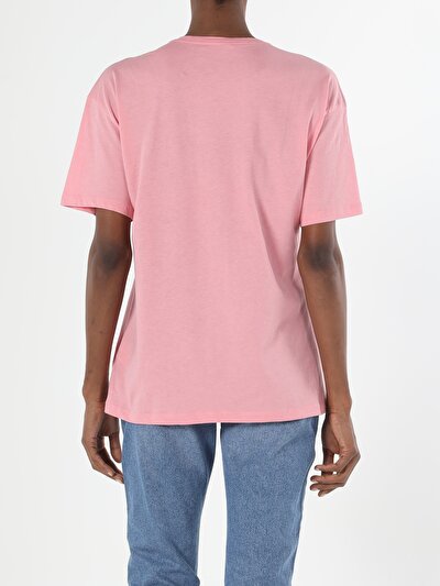 Image de T-shirt À Manches Courtes Rose Comfort Fit  Femme