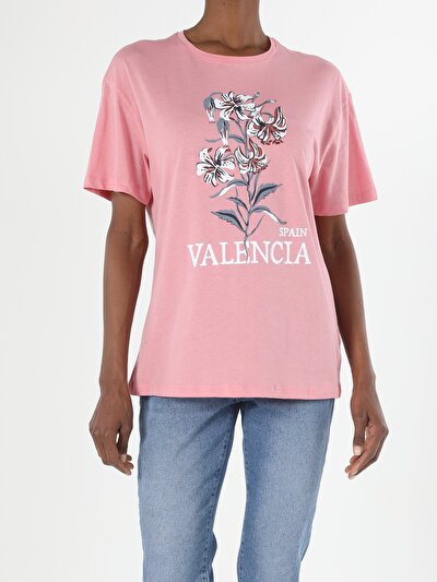 Image de T-shirt À Manches Courtes Rose Comfort Fit  Femme