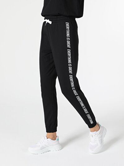 Image de Pantalon De Survêtement Noir Slim Fit Femme