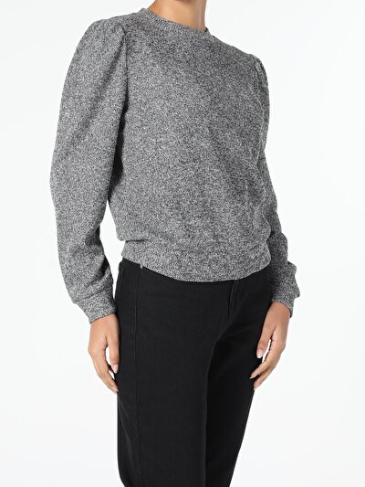 Image de T-shirt À Manches Longues Anthracite Regular Fit  Femme