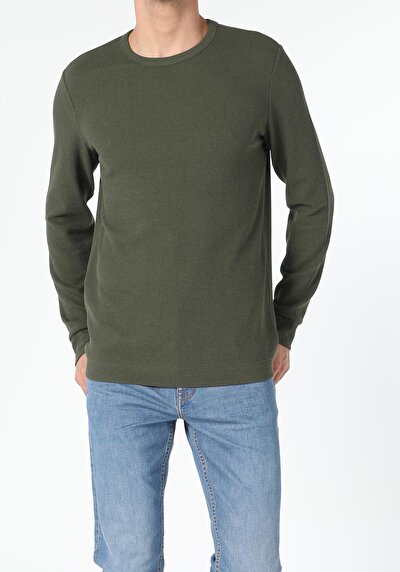 Afficher les détails de Kaki Homme T-shirt À Manches Longues