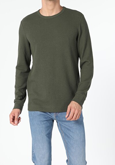 Afficher les détails de Kaki Homme T-shirt À Manches Longues