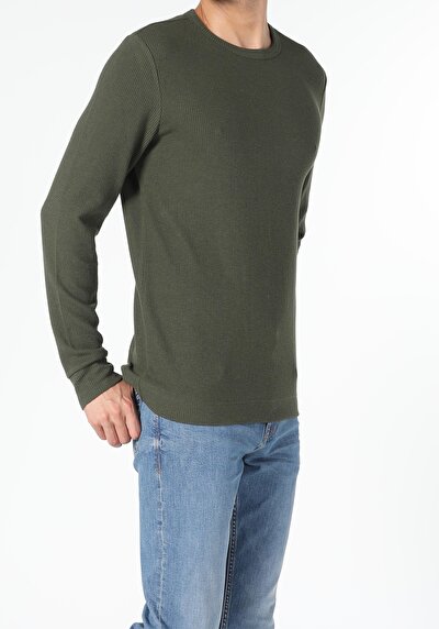 Afficher les détails de Kaki Homme T-shirt À Manches Longues
