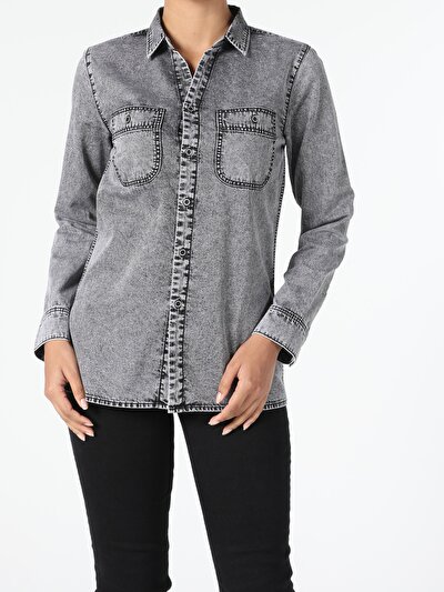 Image de Chemise À Manches Longues Denim Regular Fit   Femme