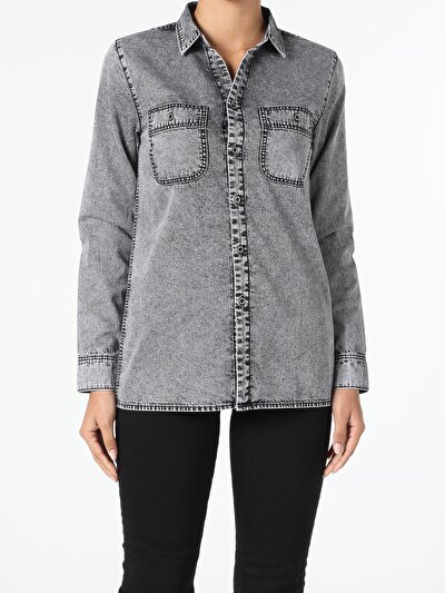 Image de Chemise À Manches Longues Denim Regular Fit   Femme