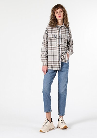 Image de Chemise À Manches Longues Beige Regular Fit Femme