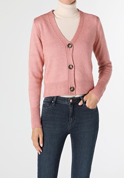 Image de Cardigan Tricot Rouge Regular Fit Femme