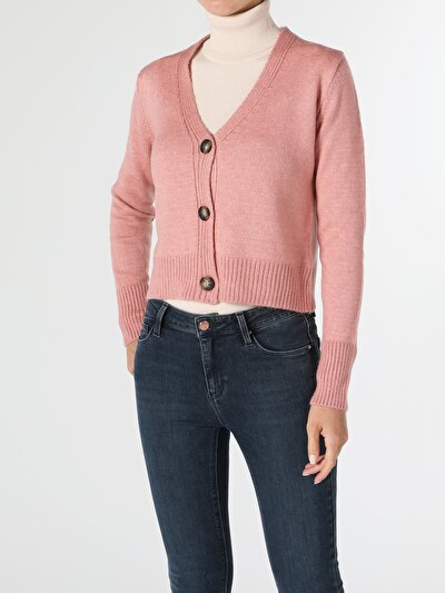 Image de Cardigan Tricot Rouge Regular Fit Femme
