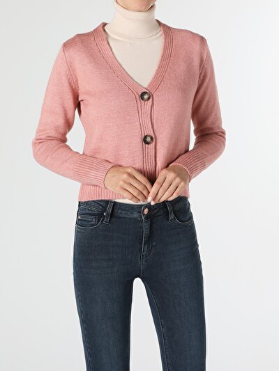 Image de Cardigan Tricot Rouge Regular Fit Femme