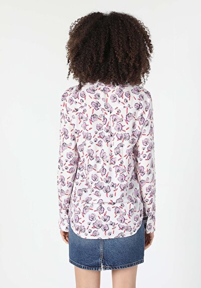 Image de Chemise À Manches Longues Multicolou Slim Fit Femme