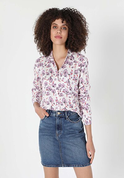 Image de Chemise À Manches Longues Multicolou Slim Fit   Femme