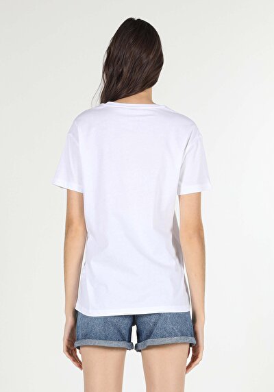 Image de T-shirt À Manches Courtes Blanc Comfort Fit  Femme