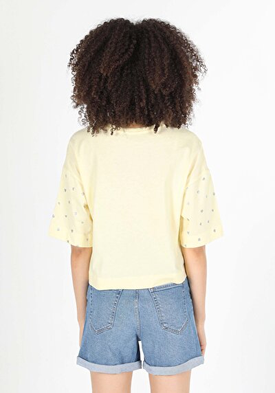 Image de T-shirt À Manches Courtes Jaune Comfort Fit Femme