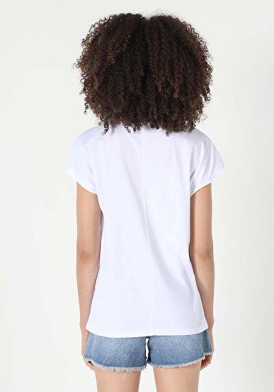 Image de T-shirt À Manches Courtes Blanc Regular Fit Femme