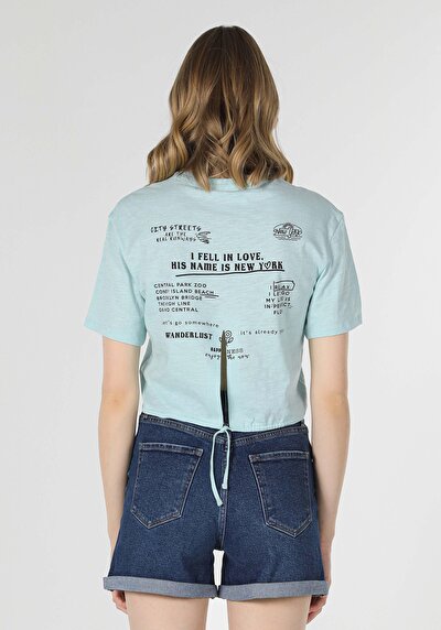 Image de T-shirt À Manches Courtes Vert Regular Fit Femme