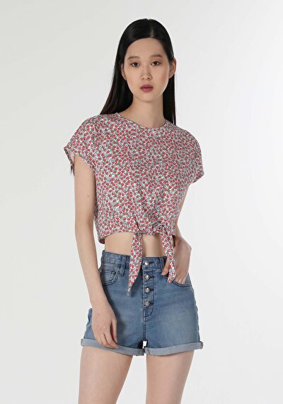 Image de T-shirt À Manches Courtes Multicolou Regular Fit Femme