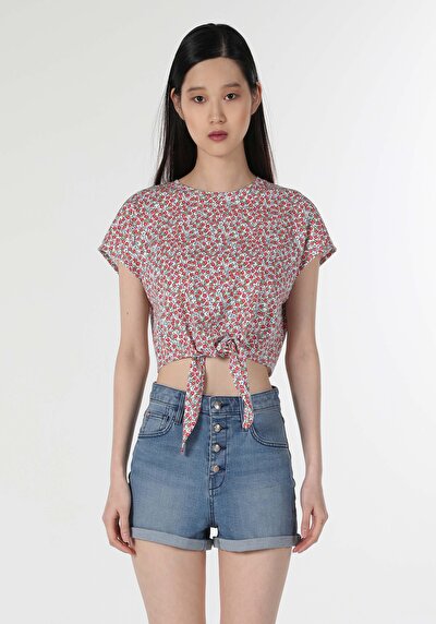 Image de T-shirt À Manches Courtes Multicolou Regular Fit  Femme