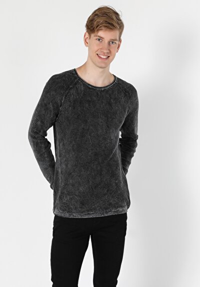 Image de Pull Anthracite Slim Fit   Homme