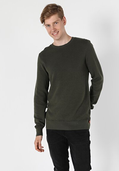Image de Pull Kaki Regular Fit   Homme