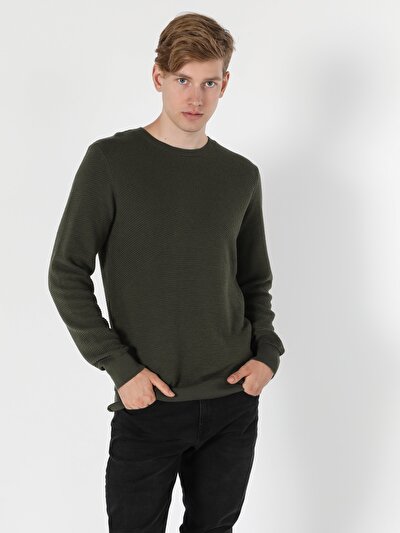 Image de Pull Kaki Regular Fit   Homme