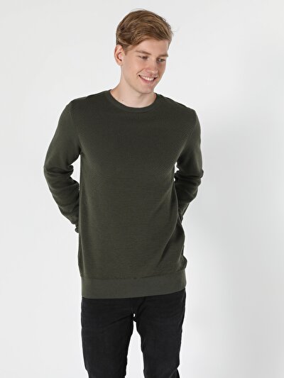 Image de Pull Kaki Regular Fit   Homme