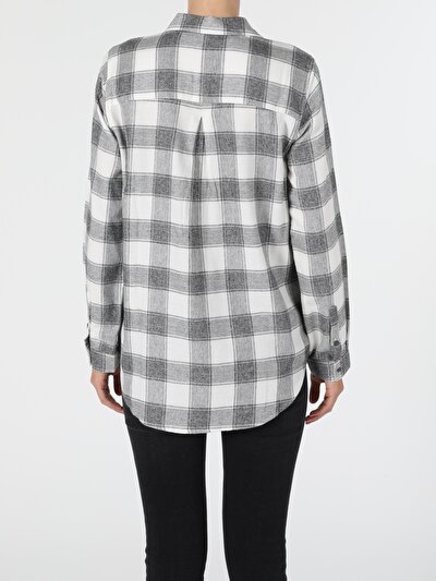 Image de Chemise À Manches Longues Gris Regular Fit Femme