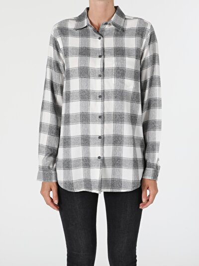 Image de Chemise À Manches Longues Gris Regular Fit   Femme