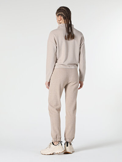 Afficher les détails de Pantalon De Survêtement Beige Regular Fit Femme