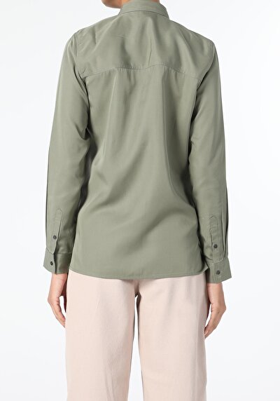 Image de Chemise À Manches Longues Kaki Regular Fit   Femme